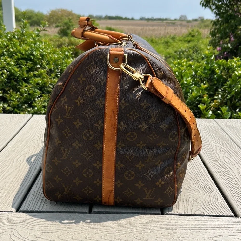 Louis Vuitton Monogram Canvas Brown & Tan Travel Duffel